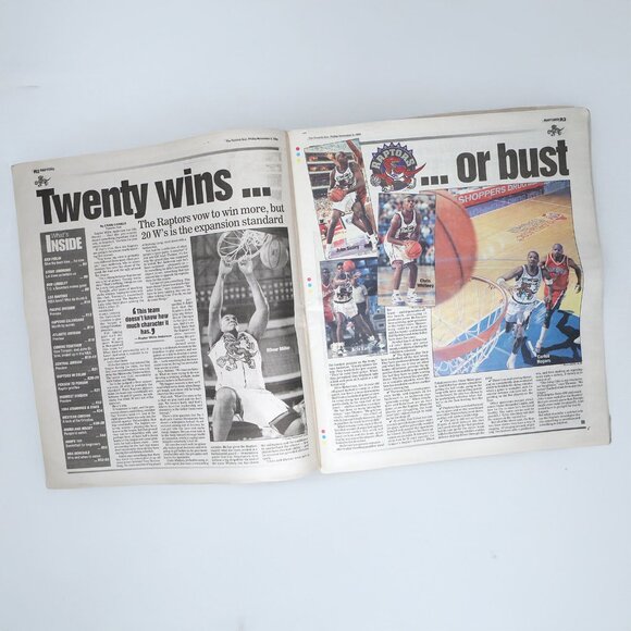 Toronto Sun Newspaper 1995 Raptors Preview Debut Season NBA Basketball Champions - Picture 6 of 11